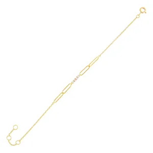 Pearl X Chain Link Bracelet