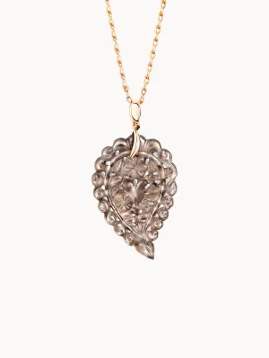 Pendant INDIA medium Smoky Quartz 18K rose gold