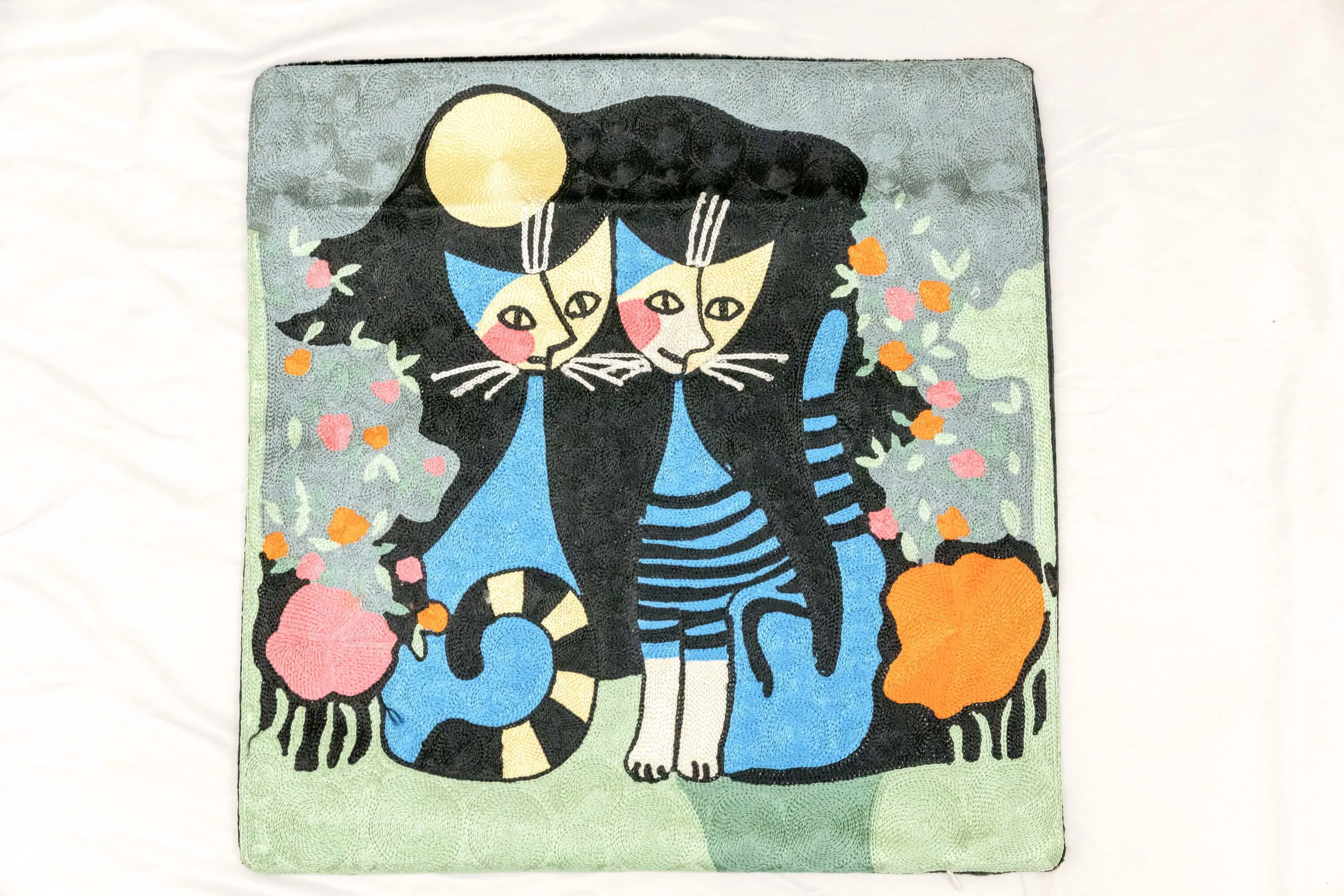 Picasso Inspired Turkish Embroidered Pillow Case