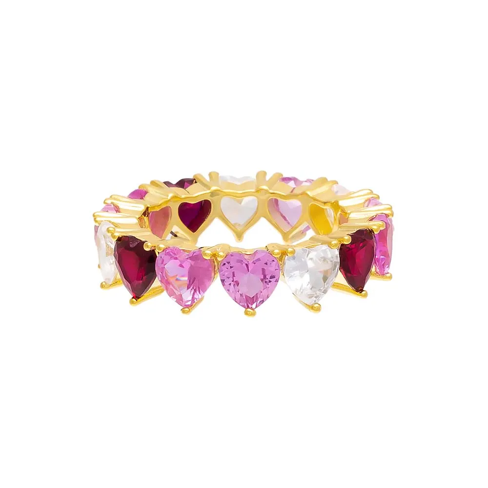 Pink Ombre Heart Eternity Band