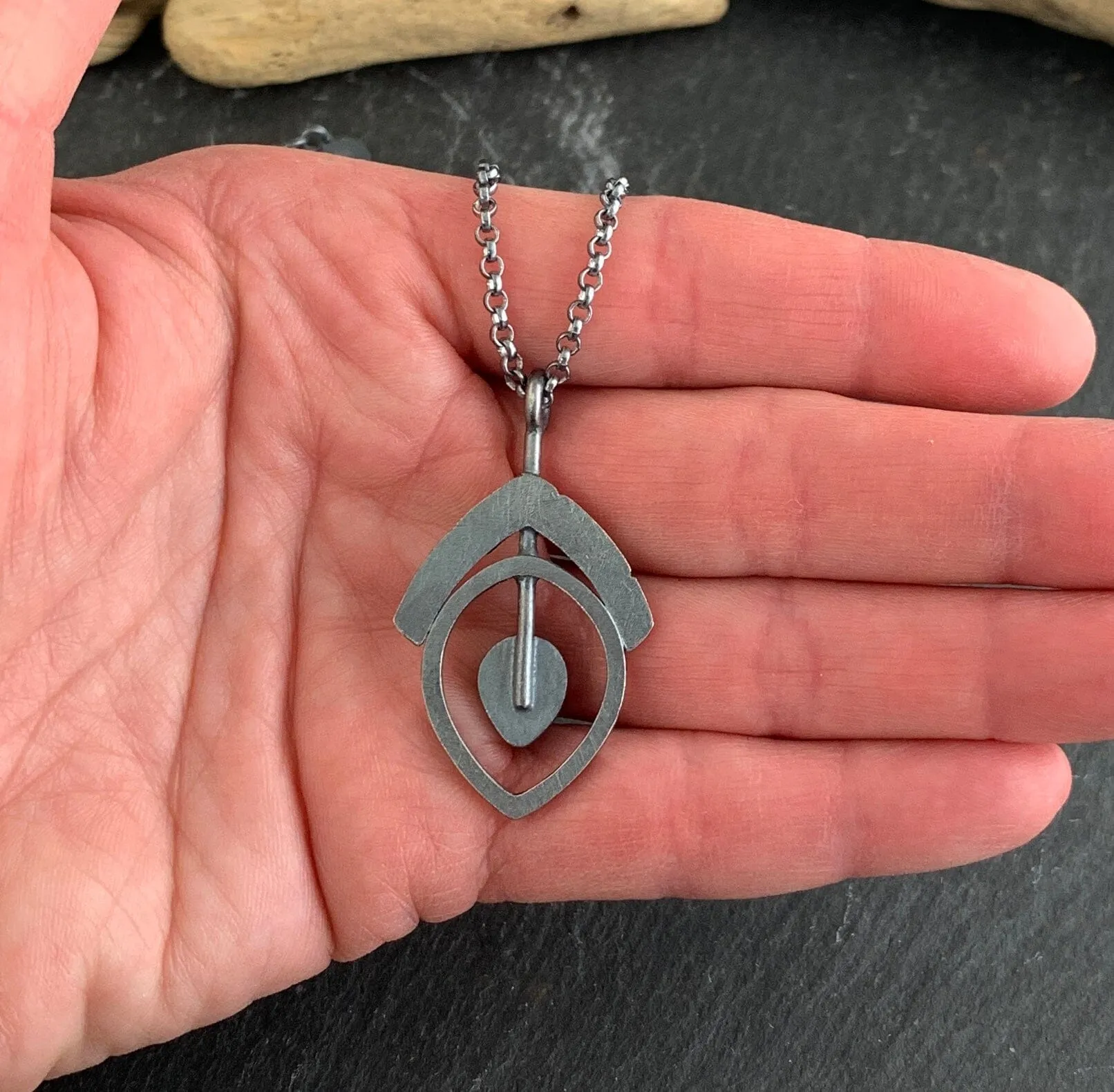 Pinnacle Leaf Pendant - Moonstone