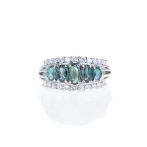 Platinum 1.20 Carat Alexandrite Diamond Ring