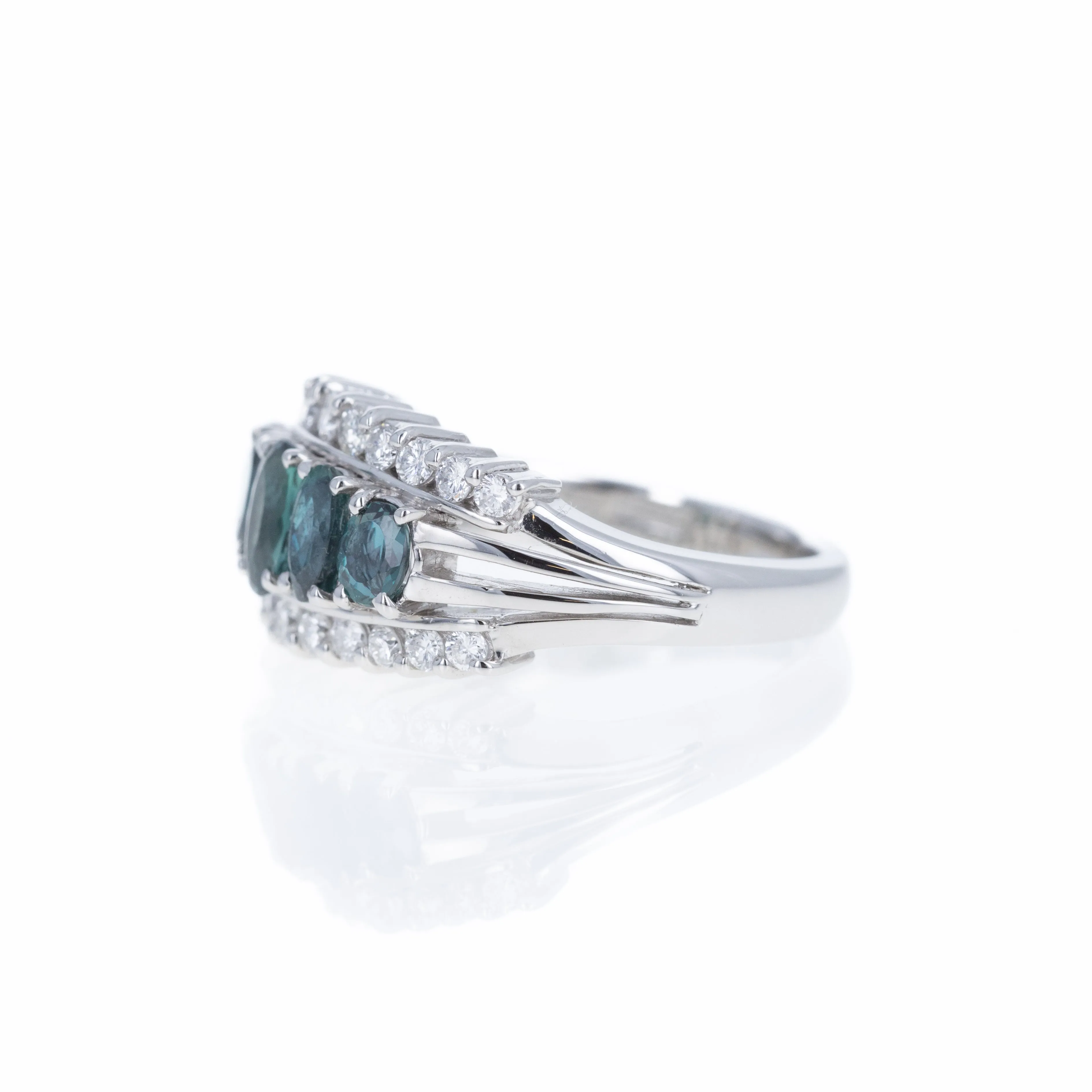 Platinum 1.20 Carat Alexandrite Diamond Ring