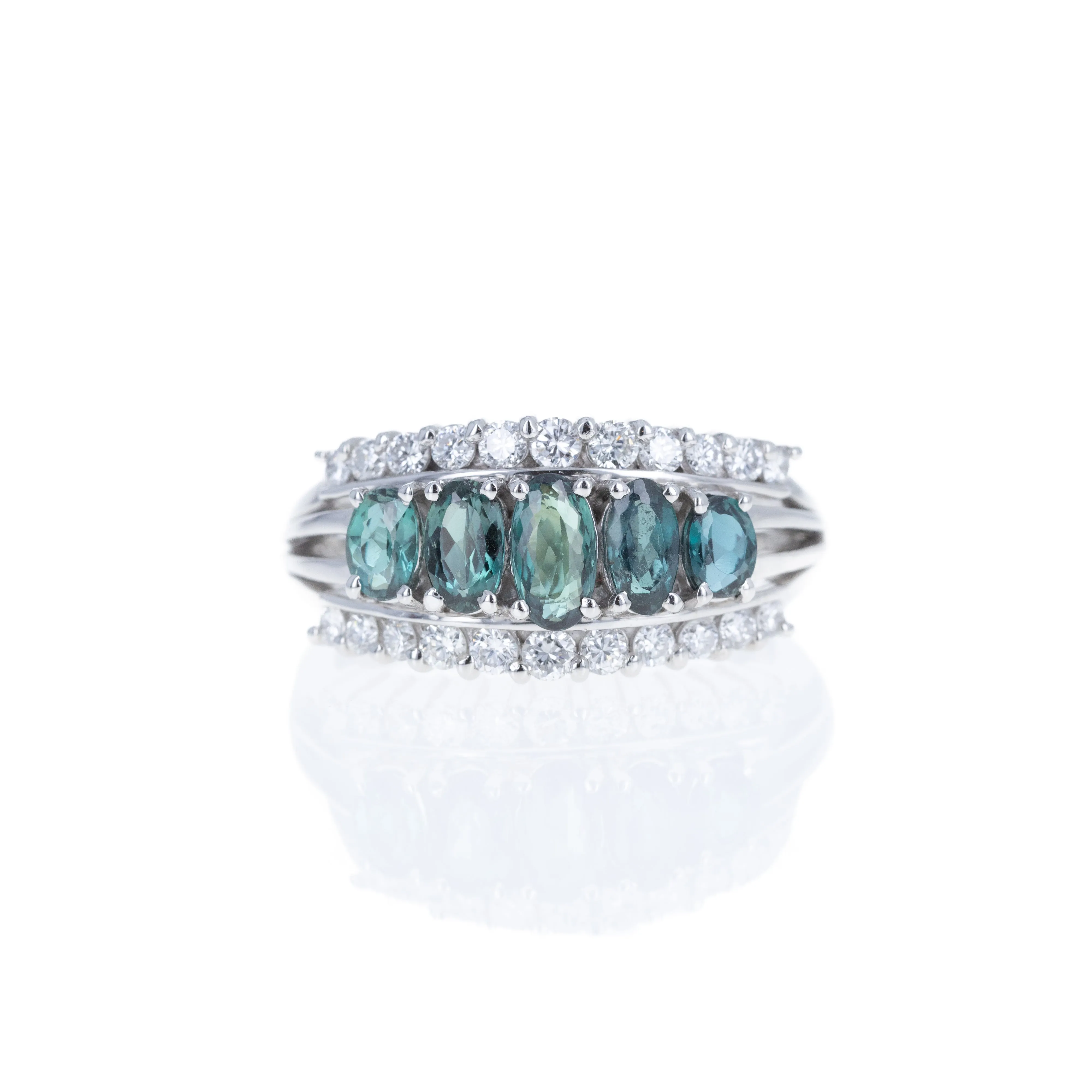 Platinum 1.20 Carat Alexandrite Diamond Ring