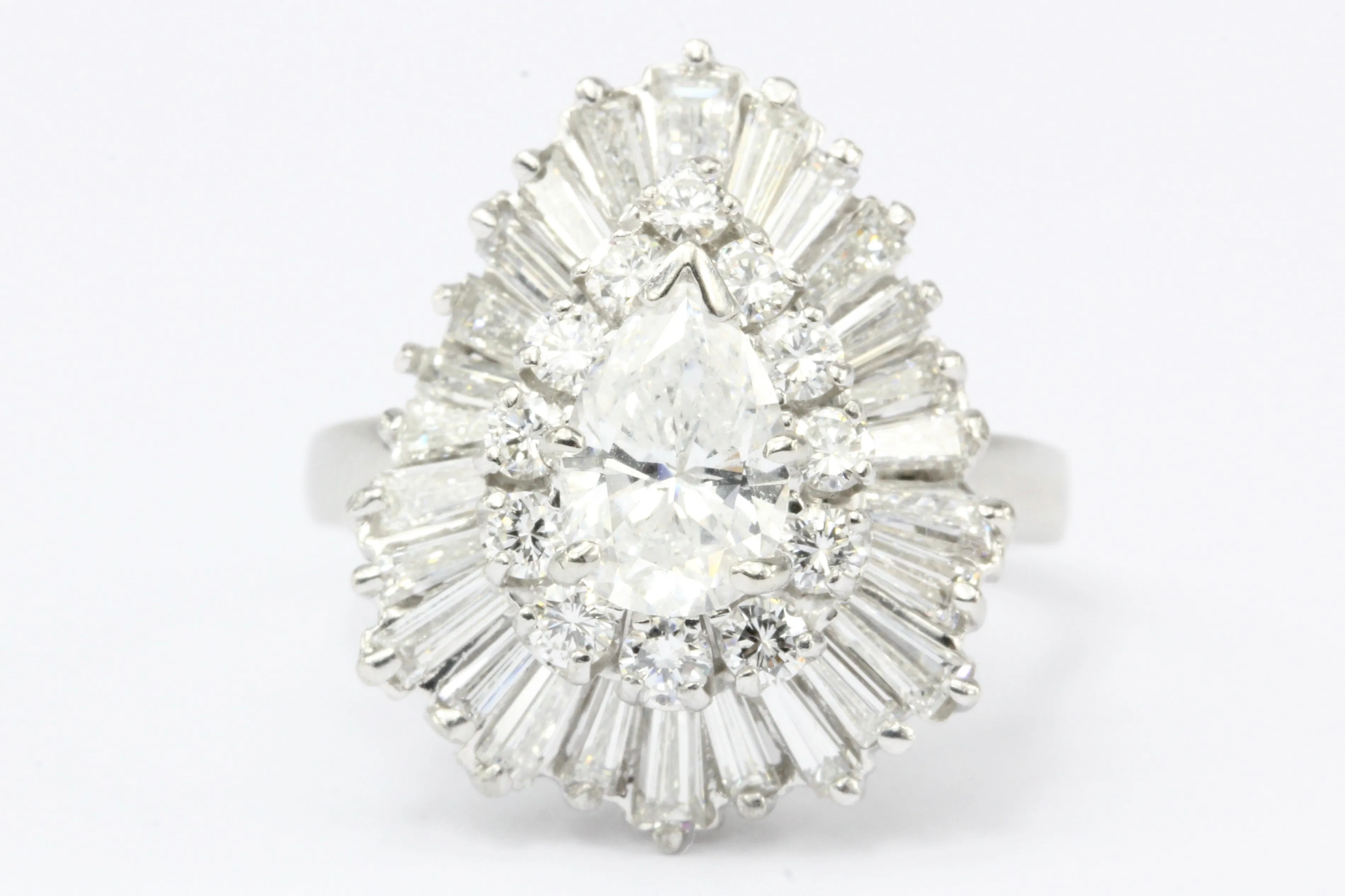 Platinum 3 CTW Diamond Convertible Ring to Pendant Size 6.75
