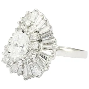 Platinum 3 CTW Diamond Convertible Ring to Pendant Size 6.75