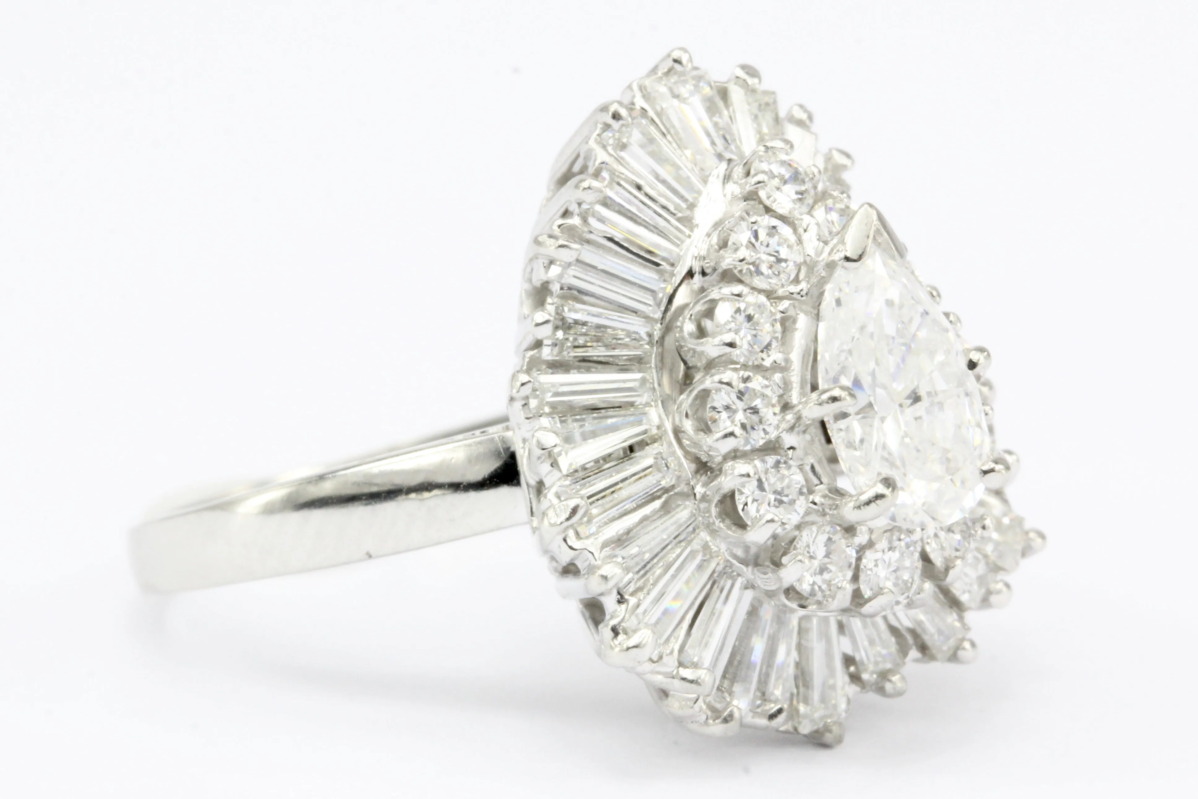 Platinum 3 CTW Diamond Convertible Ring to Pendant Size 6.75