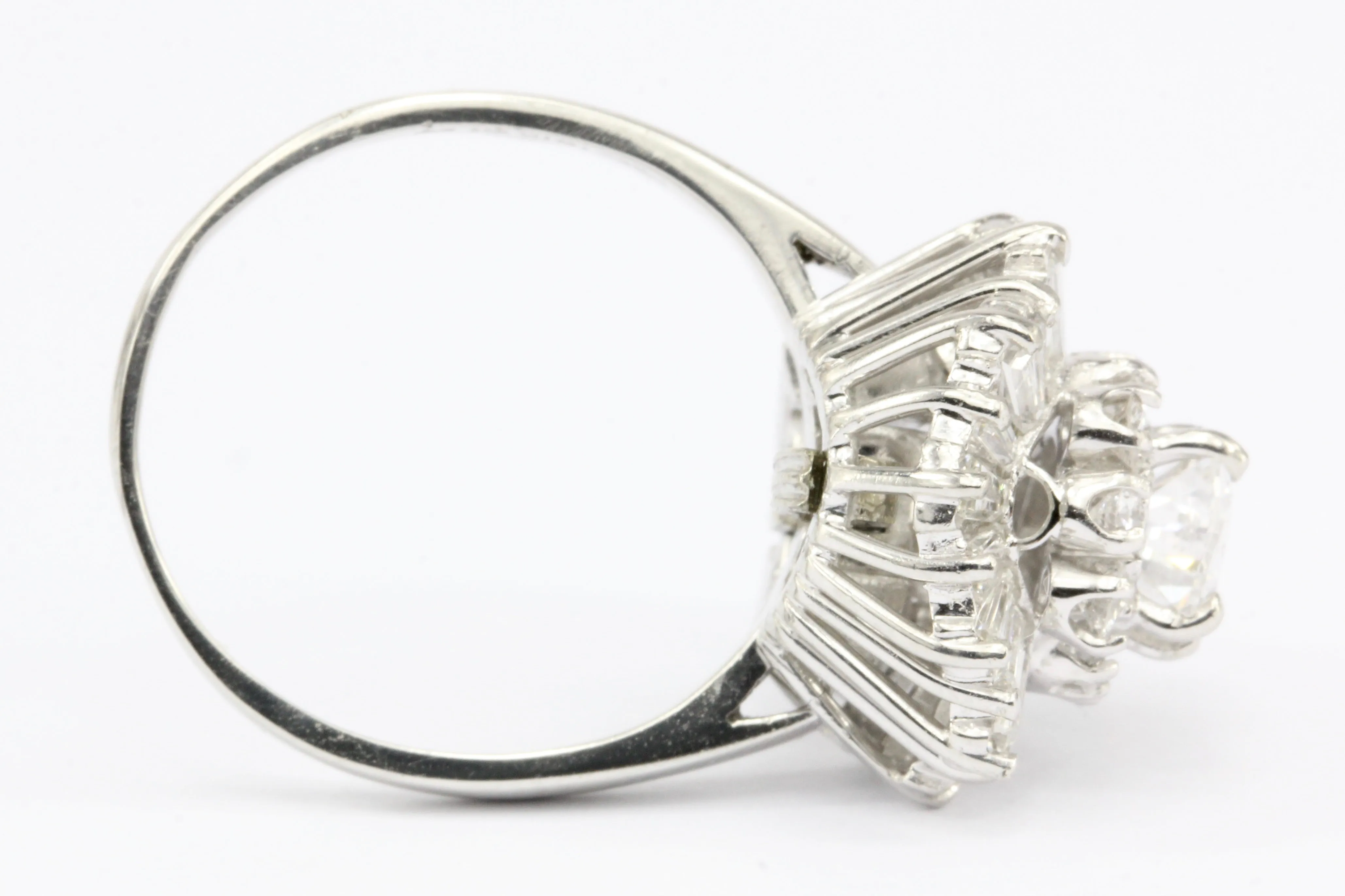 Platinum 3 CTW Diamond Convertible Ring to Pendant Size 6.75