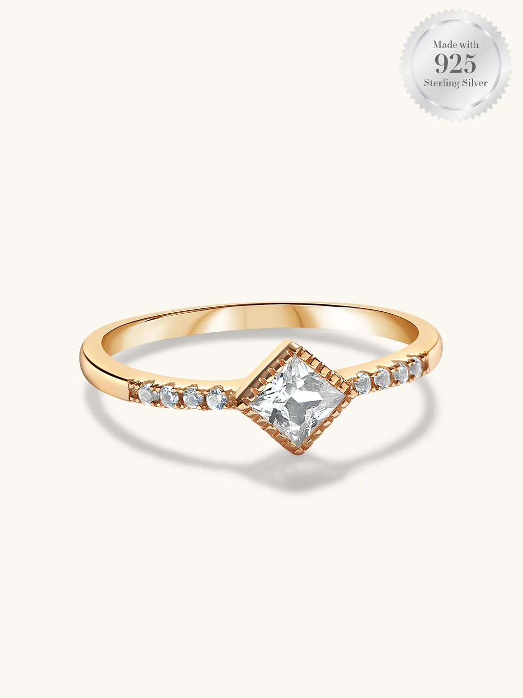 Princess Bezel Ring