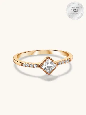 Princess Bezel Ring