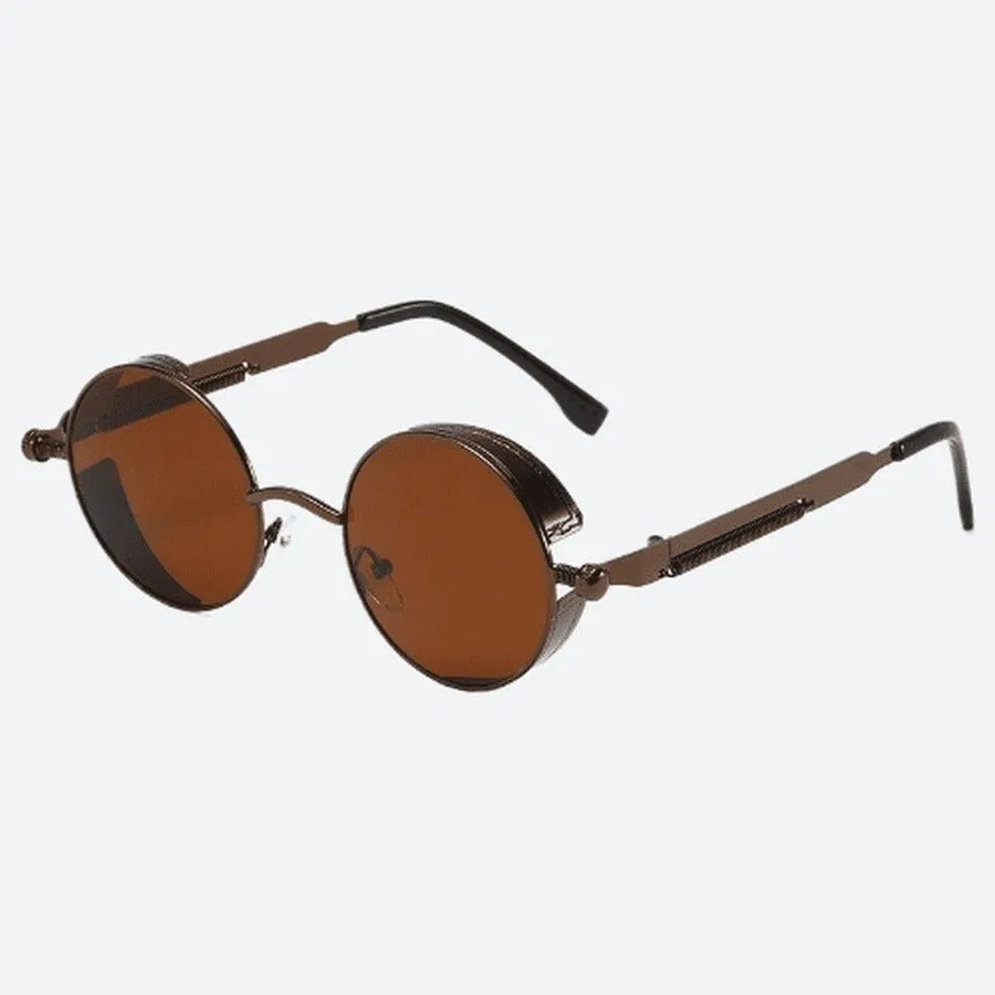 Punk Alloy Frame Round Sunglasses