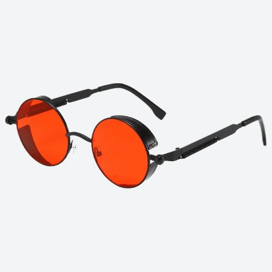 Punk Alloy Frame Round Sunglasses