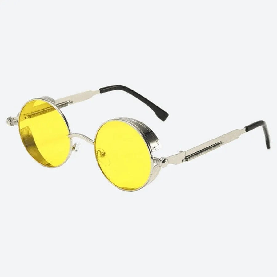 Punk Alloy Frame Round Sunglasses