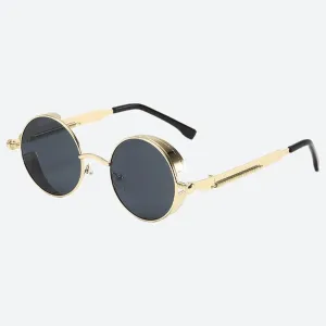 Punk Alloy Frame Round Sunglasses