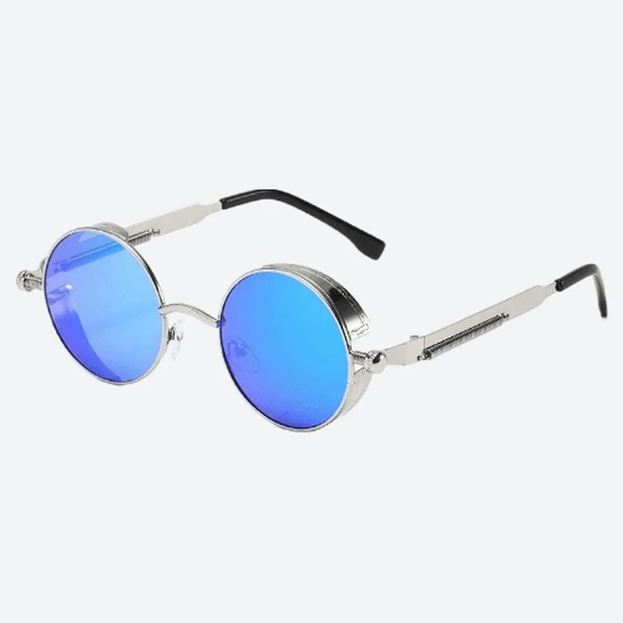 Punk Alloy Frame Round Sunglasses