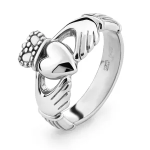 Retired MENS Silver Claddagh Ring MS-CLAD6H