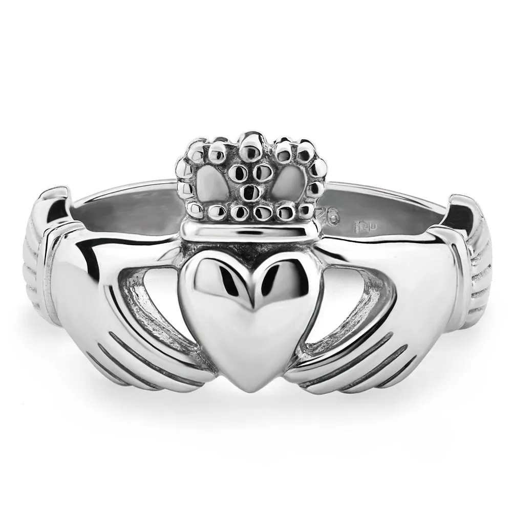 Retired MENS Silver Claddagh Ring MS-CLAD6H