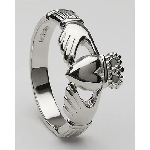 Retired MENS Silver Claddagh Ring MS-CLAD6H