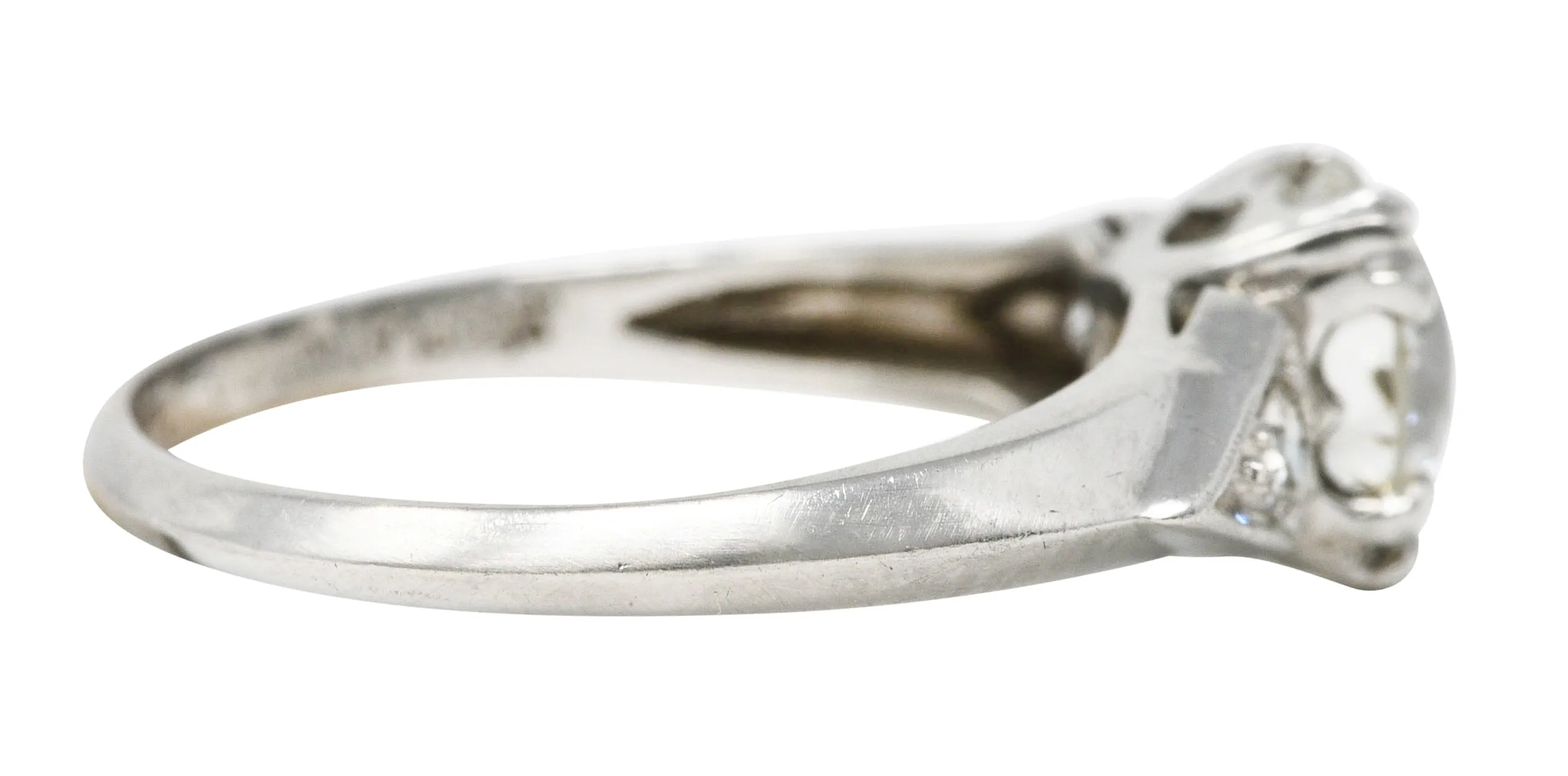 Retro 1.17 CTW Old European Cut Diamond Platinum Engagement Ring GIA