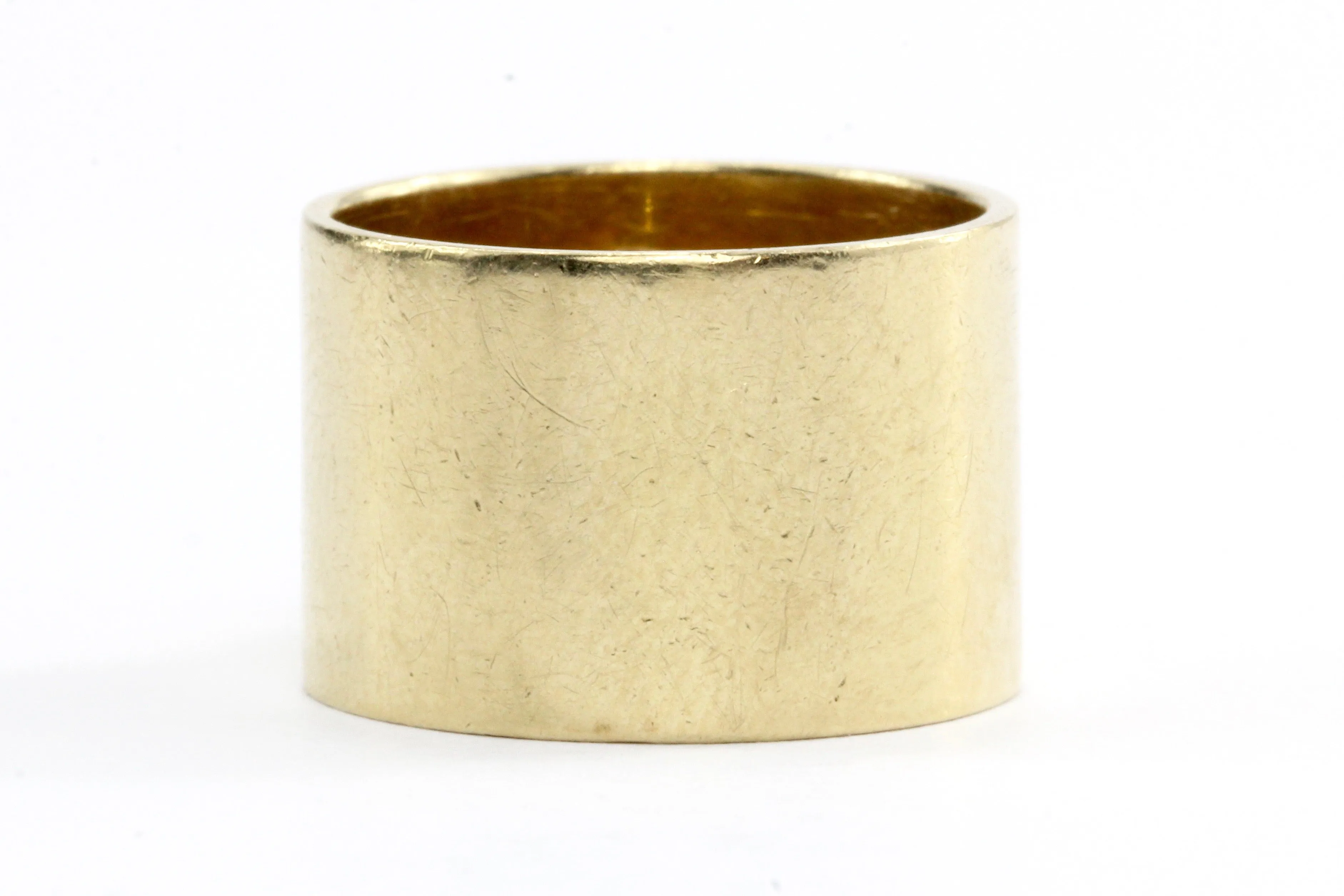 Retro 14K Gold Diamond Triangle Band Ring c.1970's