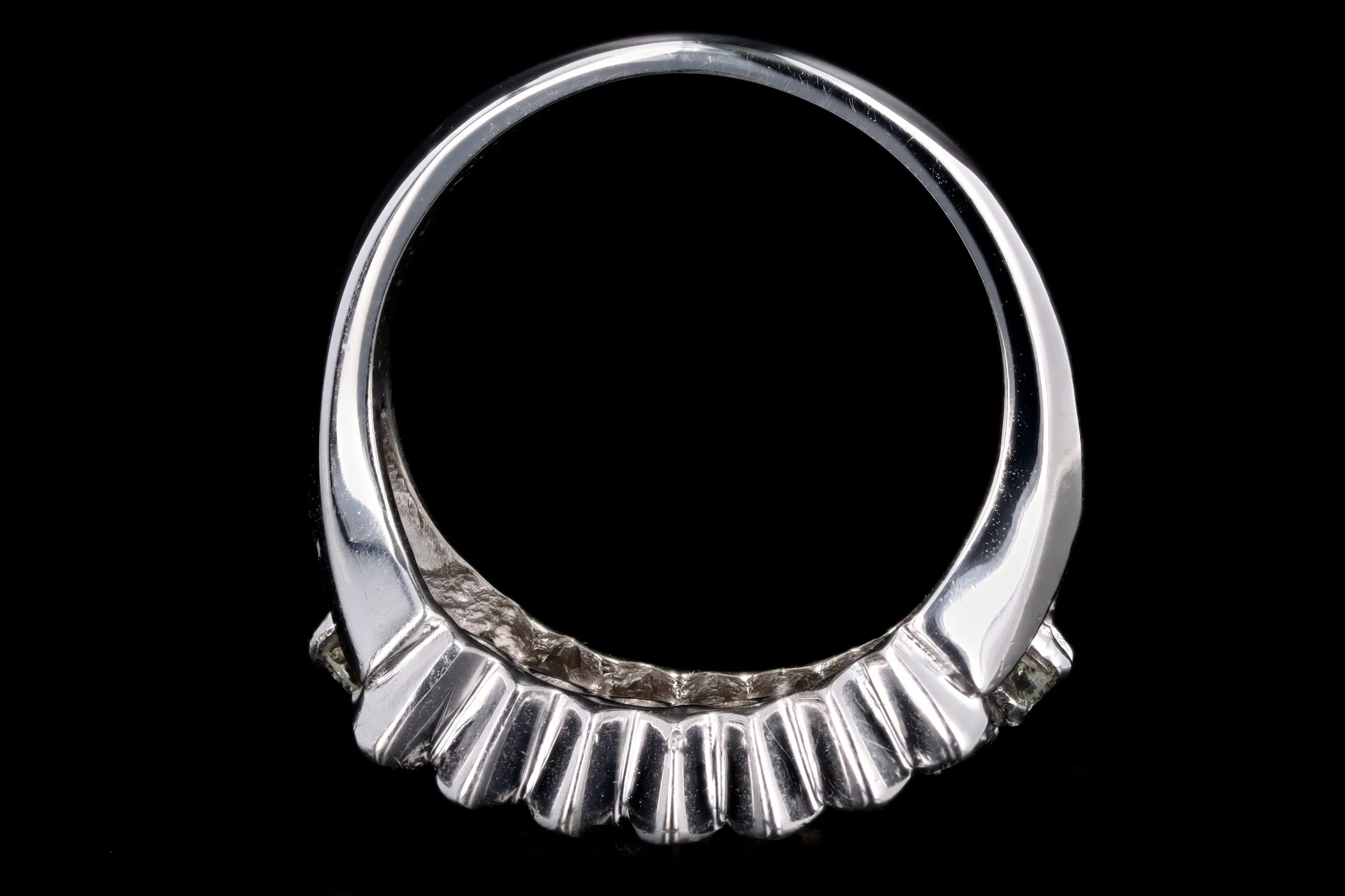 Retro 14K White Gold .50 Carat Total Weight Diamond Ring