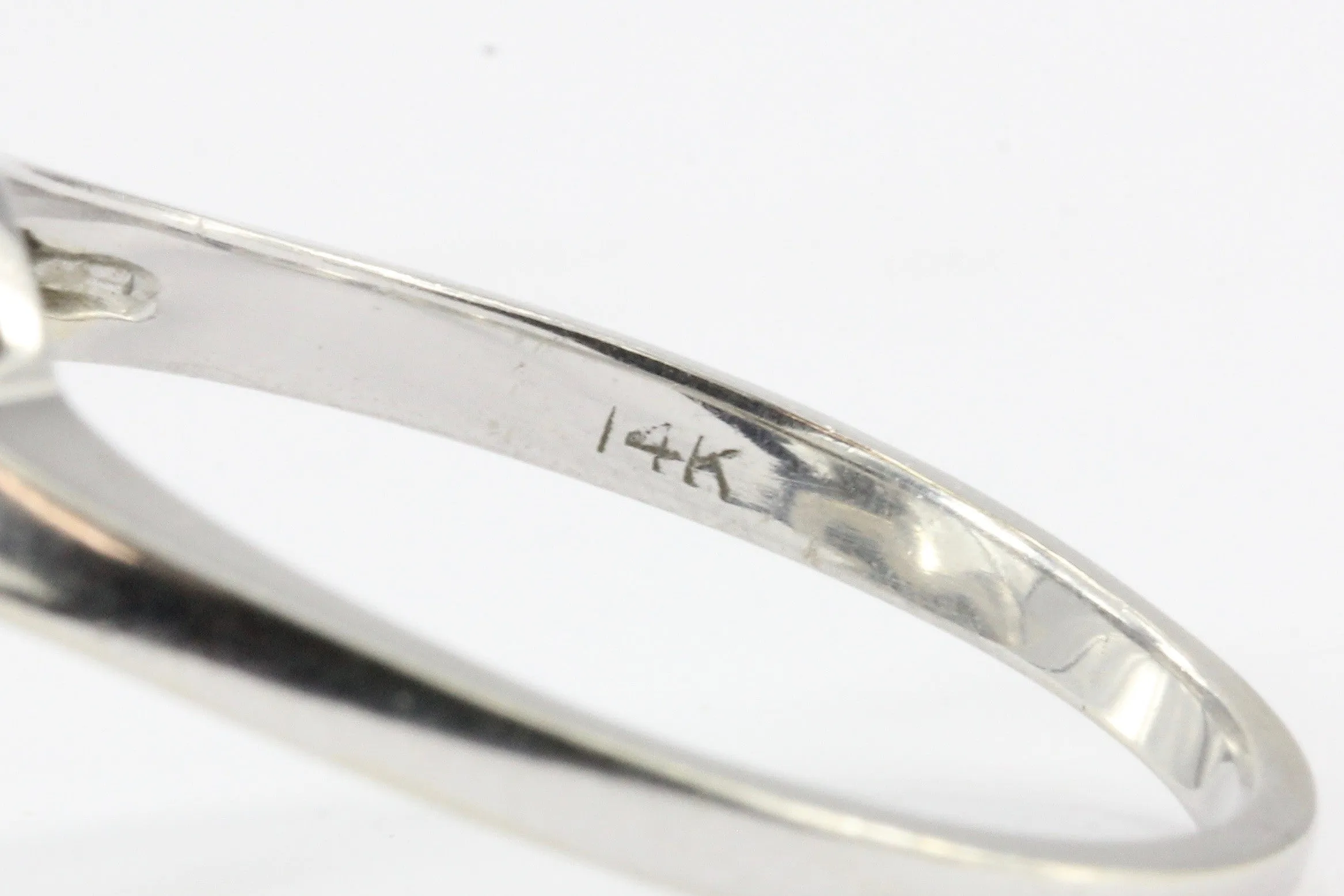 Retro 14K White Gold Diamond Ring Enhancer Jacket c.1950