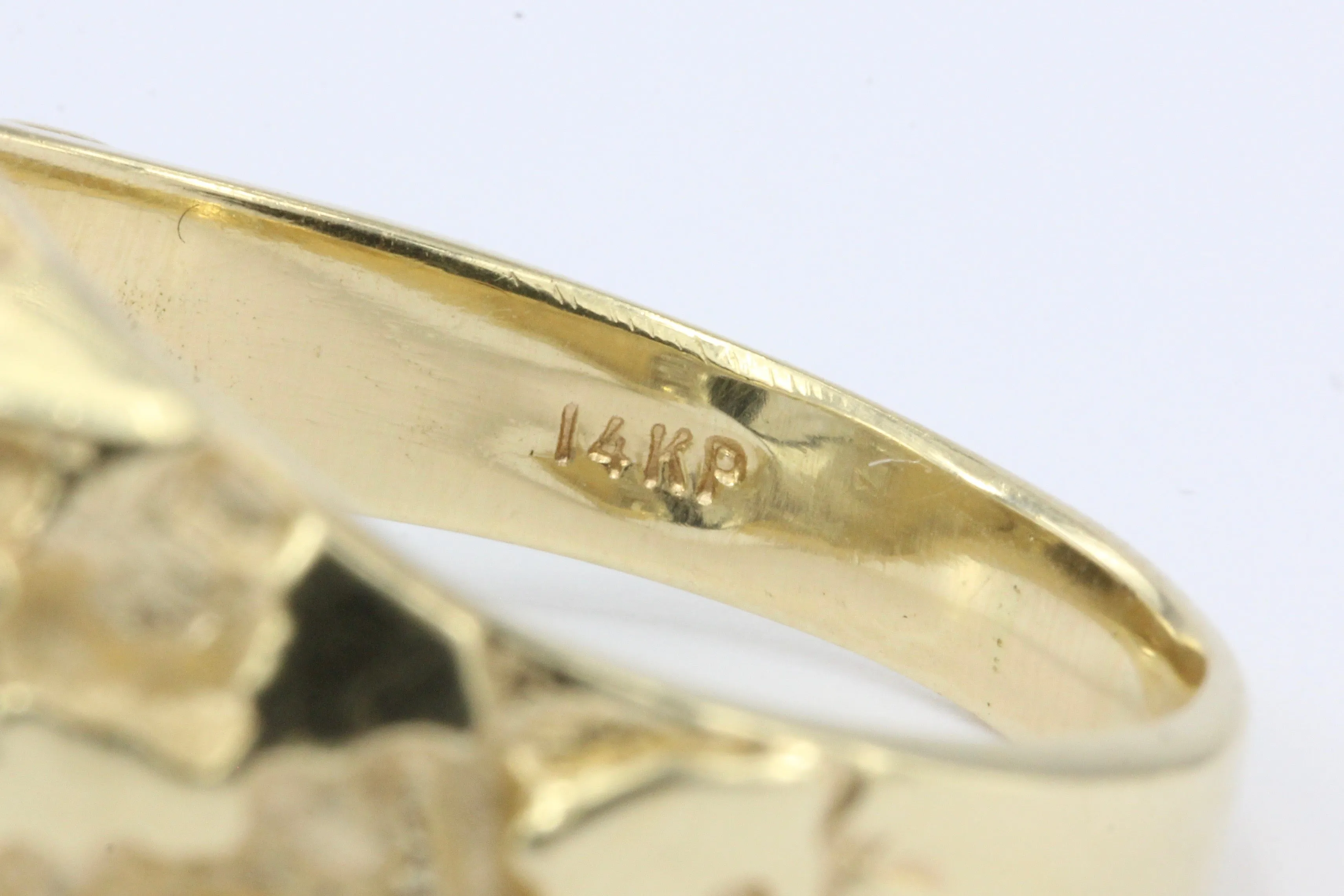 Retro 14K Yellow Gold 1 CTW Diamond Horseshoe Men's Ring Size 11.25