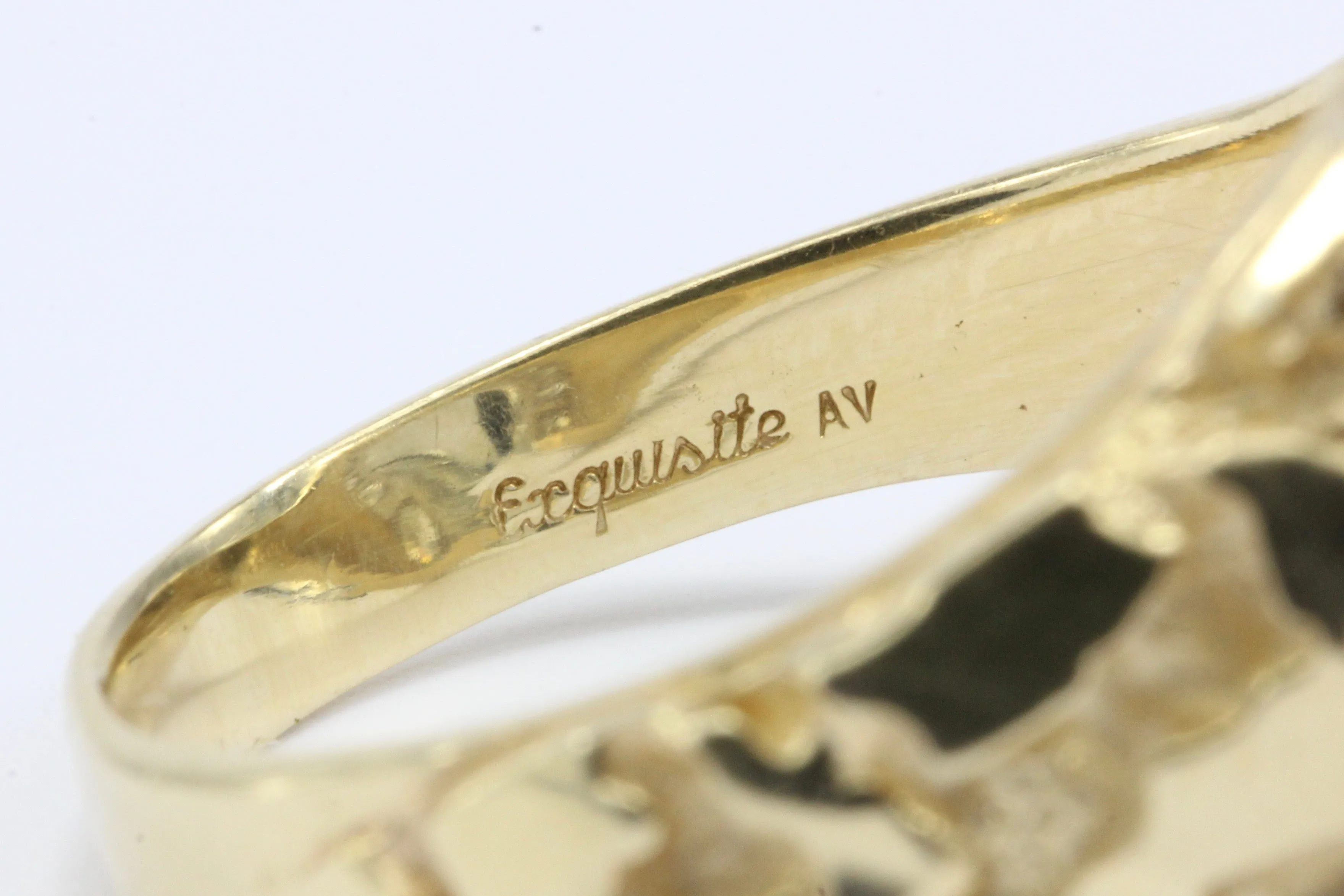 Retro 14K Yellow Gold 1 CTW Diamond Horseshoe Men's Ring Size 11.25