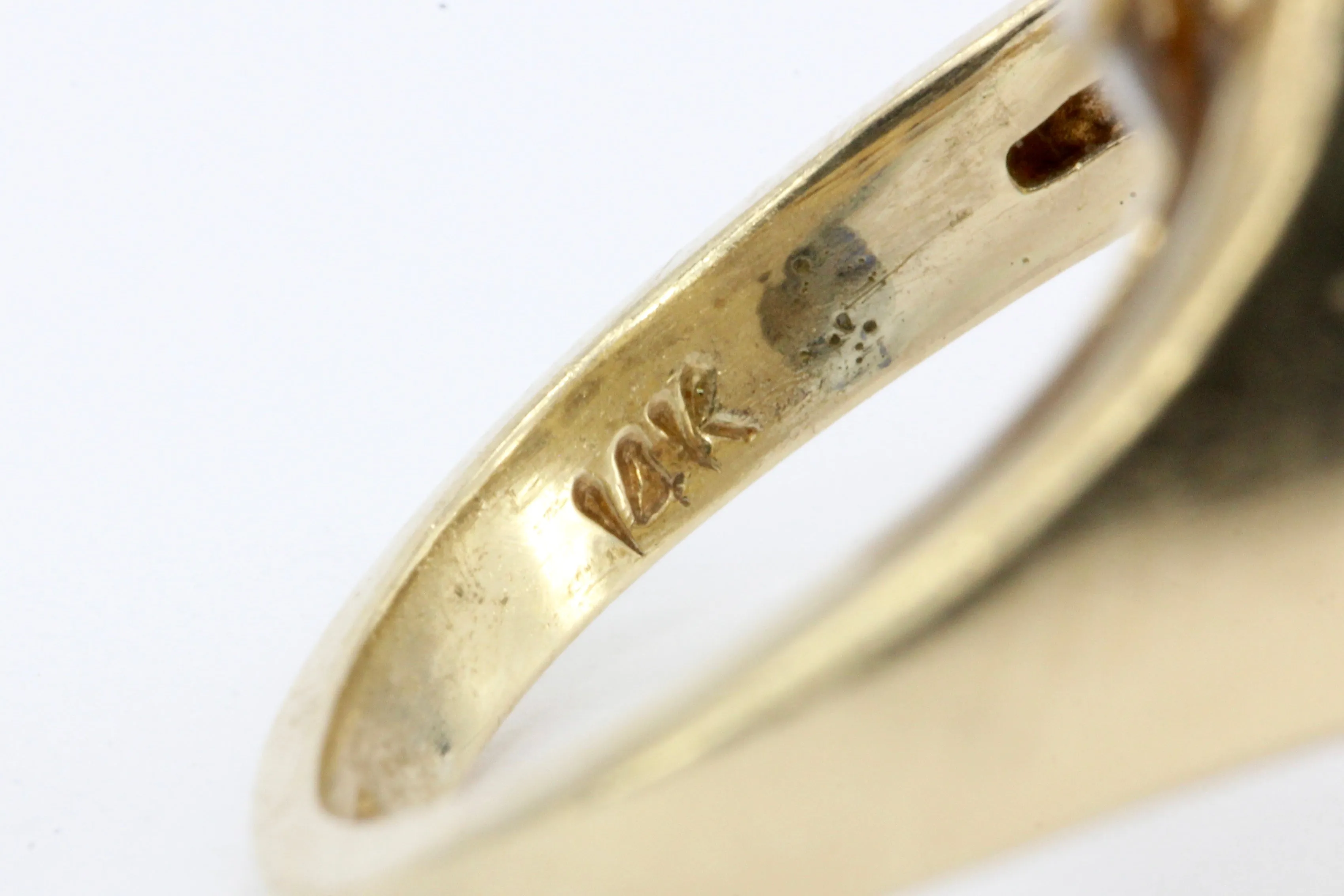Retro 14K Yellow Gold Diamond Waterfall Cluster Ring 5.5 CTW