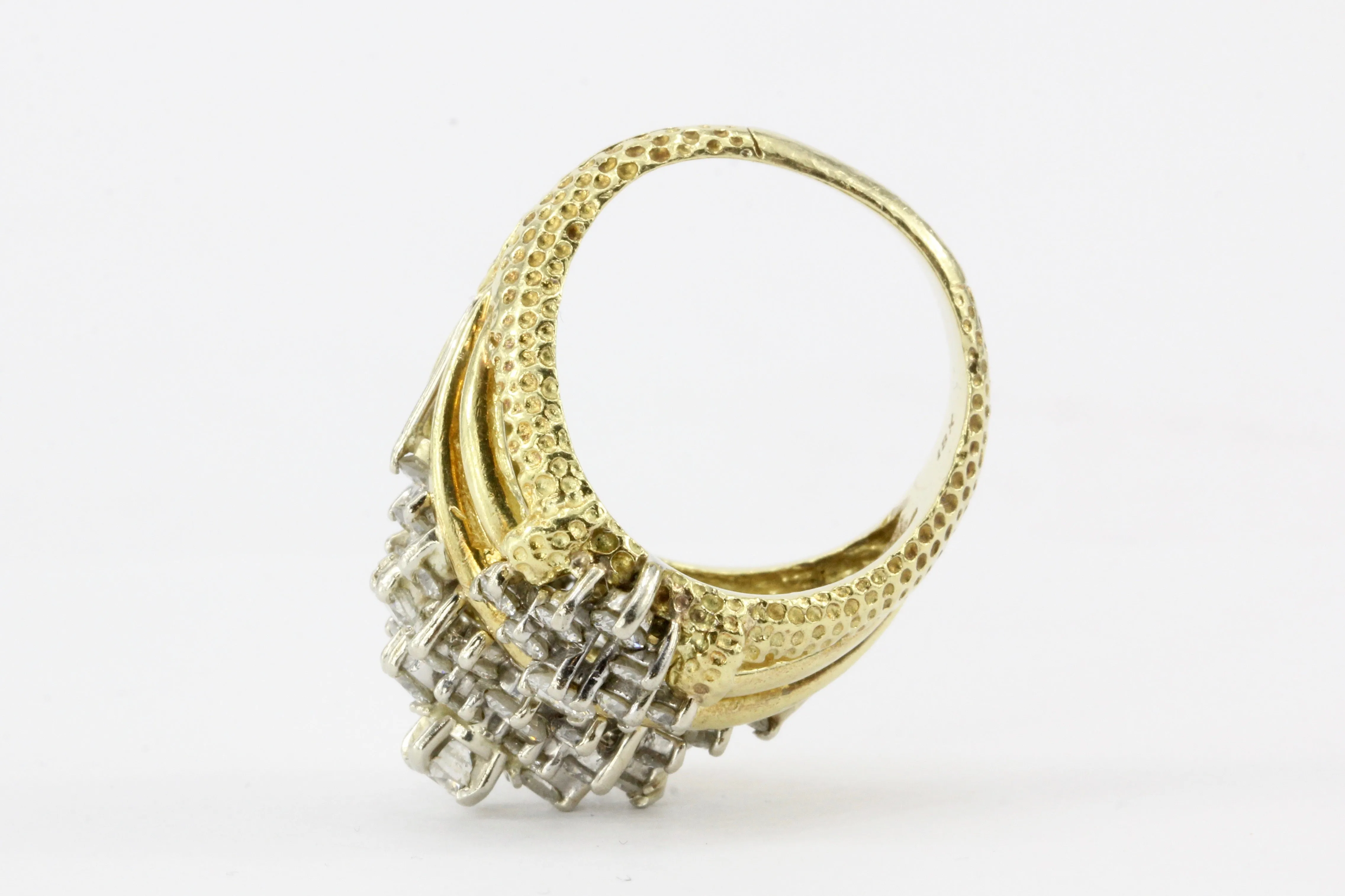 Retro 18K Yellow Gold 2 CTW Diamond Ring