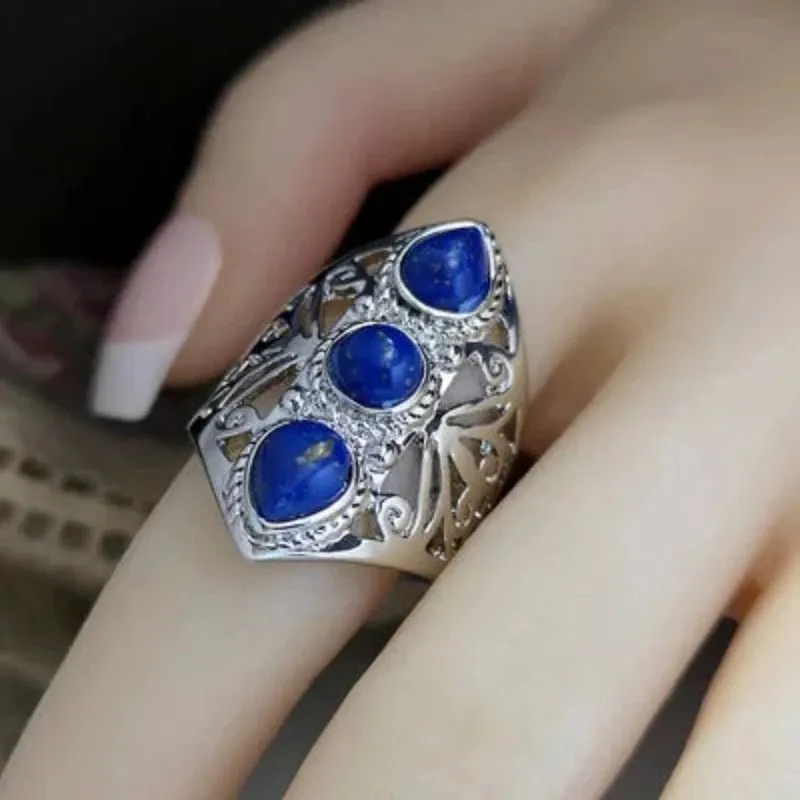 Retro Bohemian Gold Women Heart Engagement Anniversary Jewelry