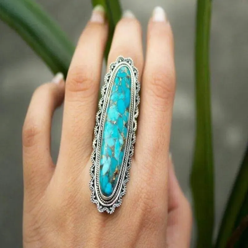 Retro Bohemian Gold Women Heart Engagement Anniversary Jewelry