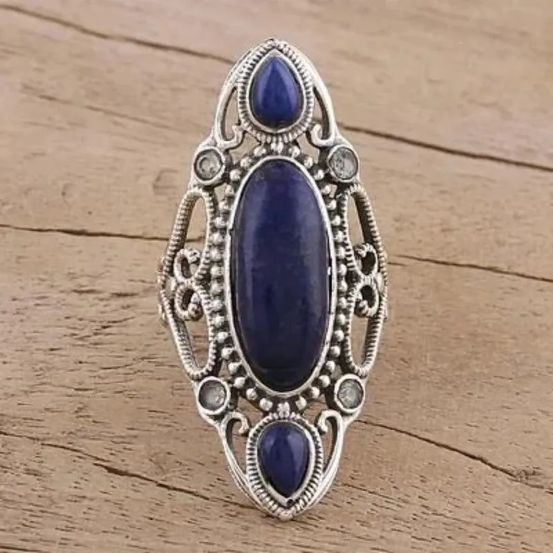 Retro Bohemian Gold Women Heart Engagement Anniversary Jewelry