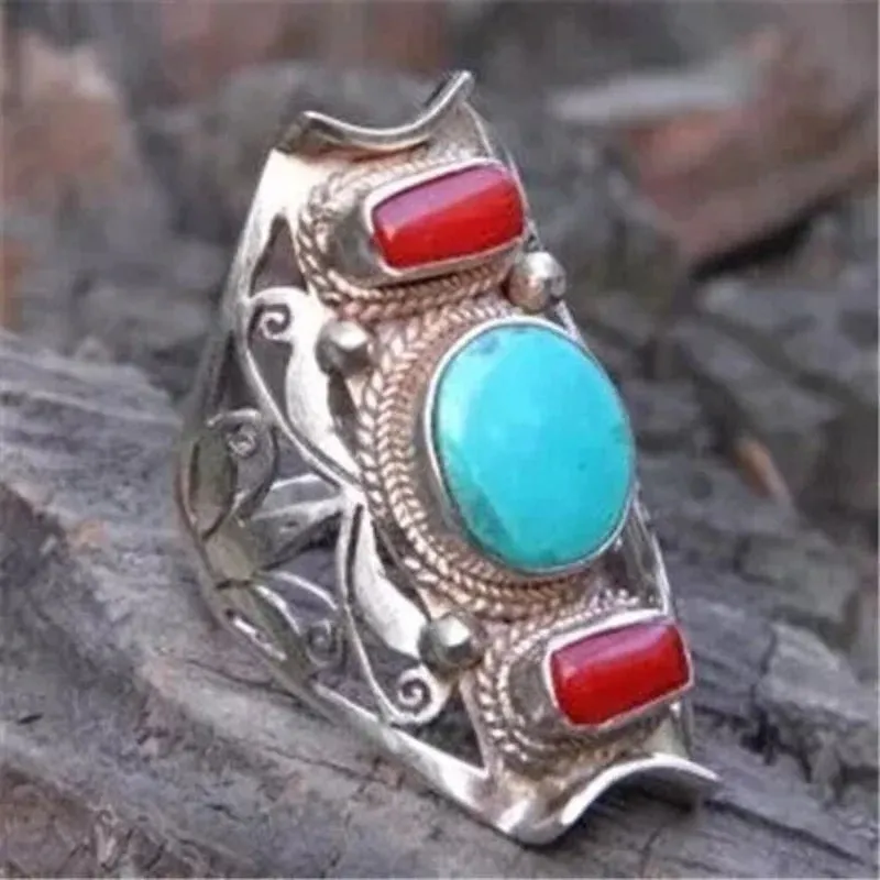 Retro Bohemian Gold Women Heart Engagement Anniversary Jewelry