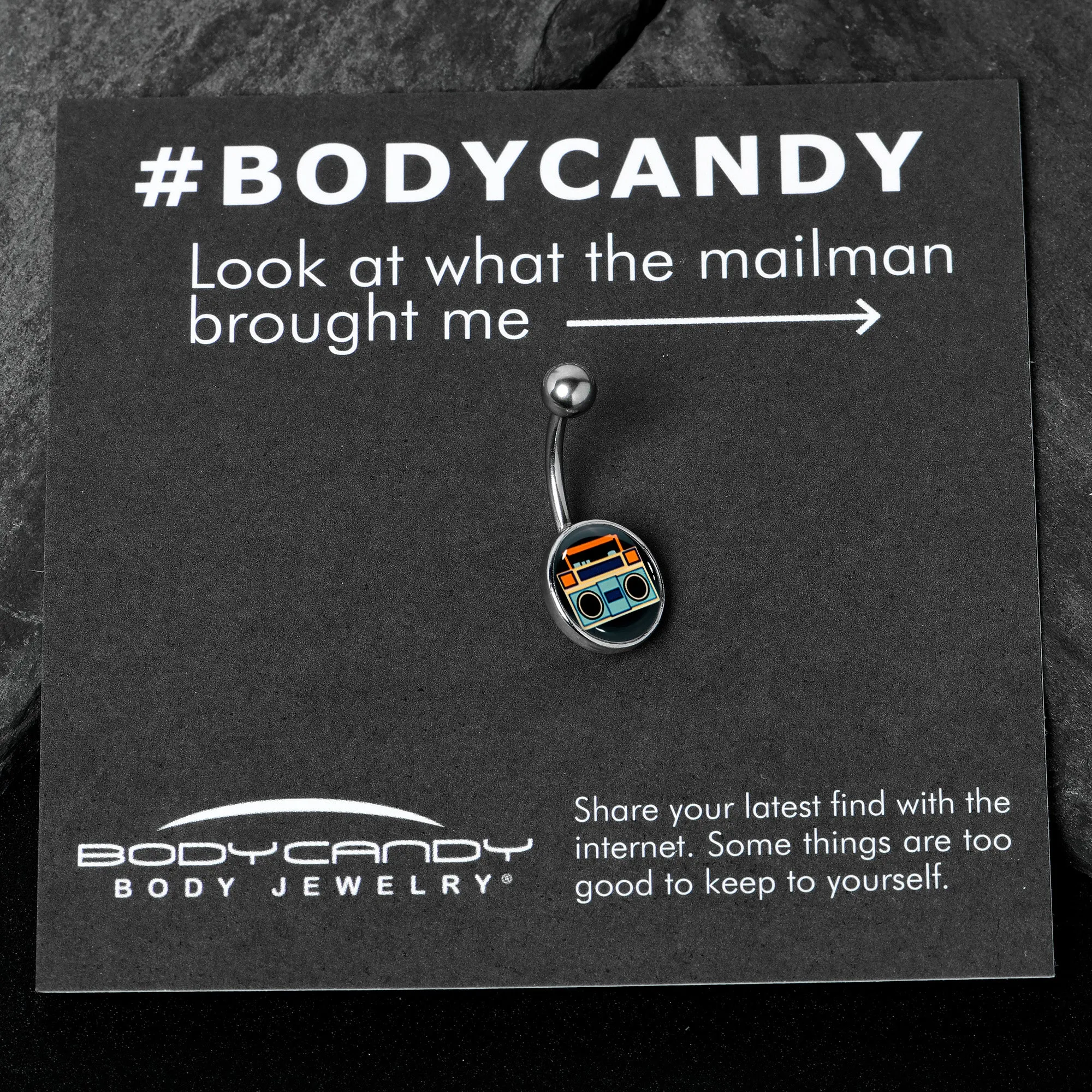 Retro Boombox Belly Ring