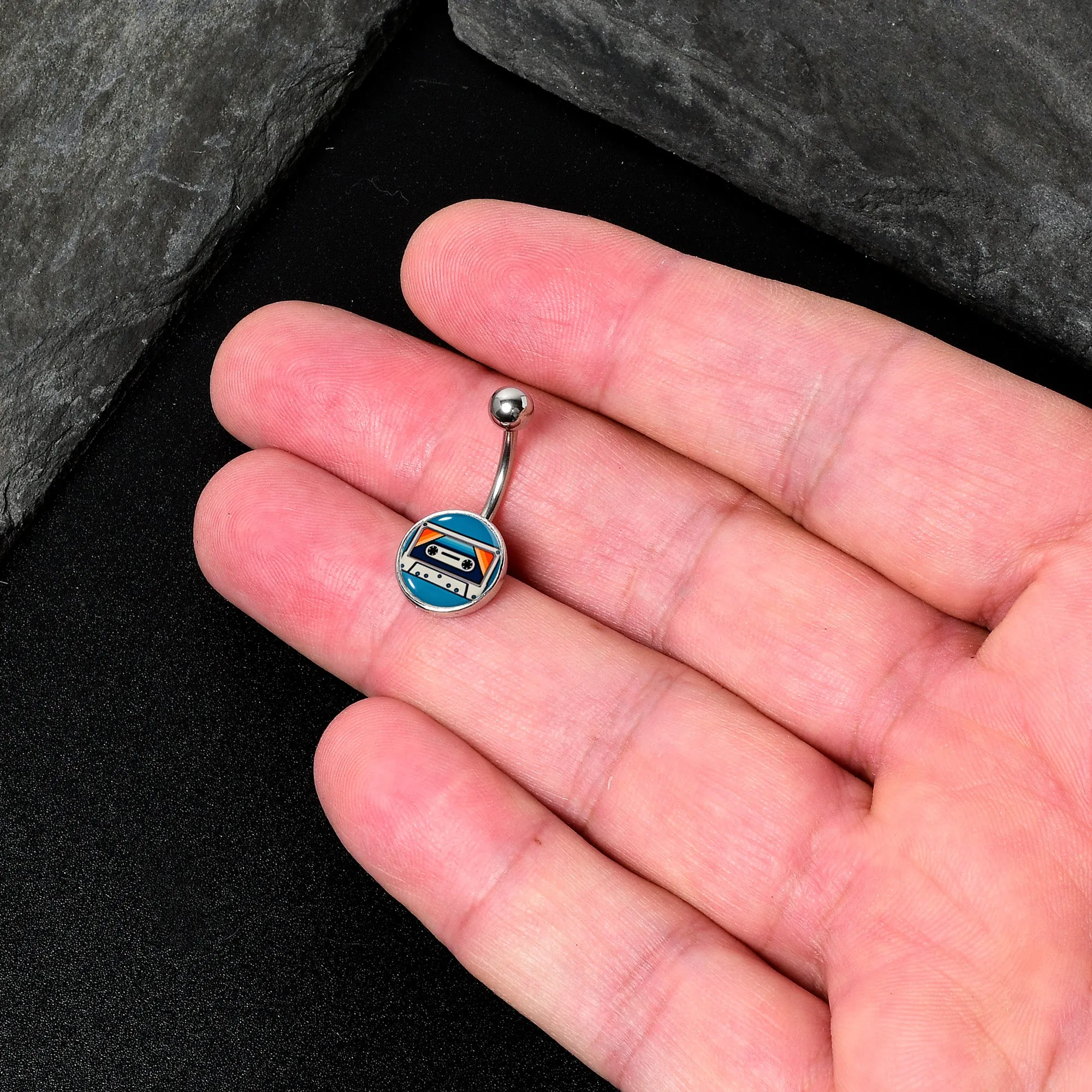 Retro Cassette Tape Belly Ring