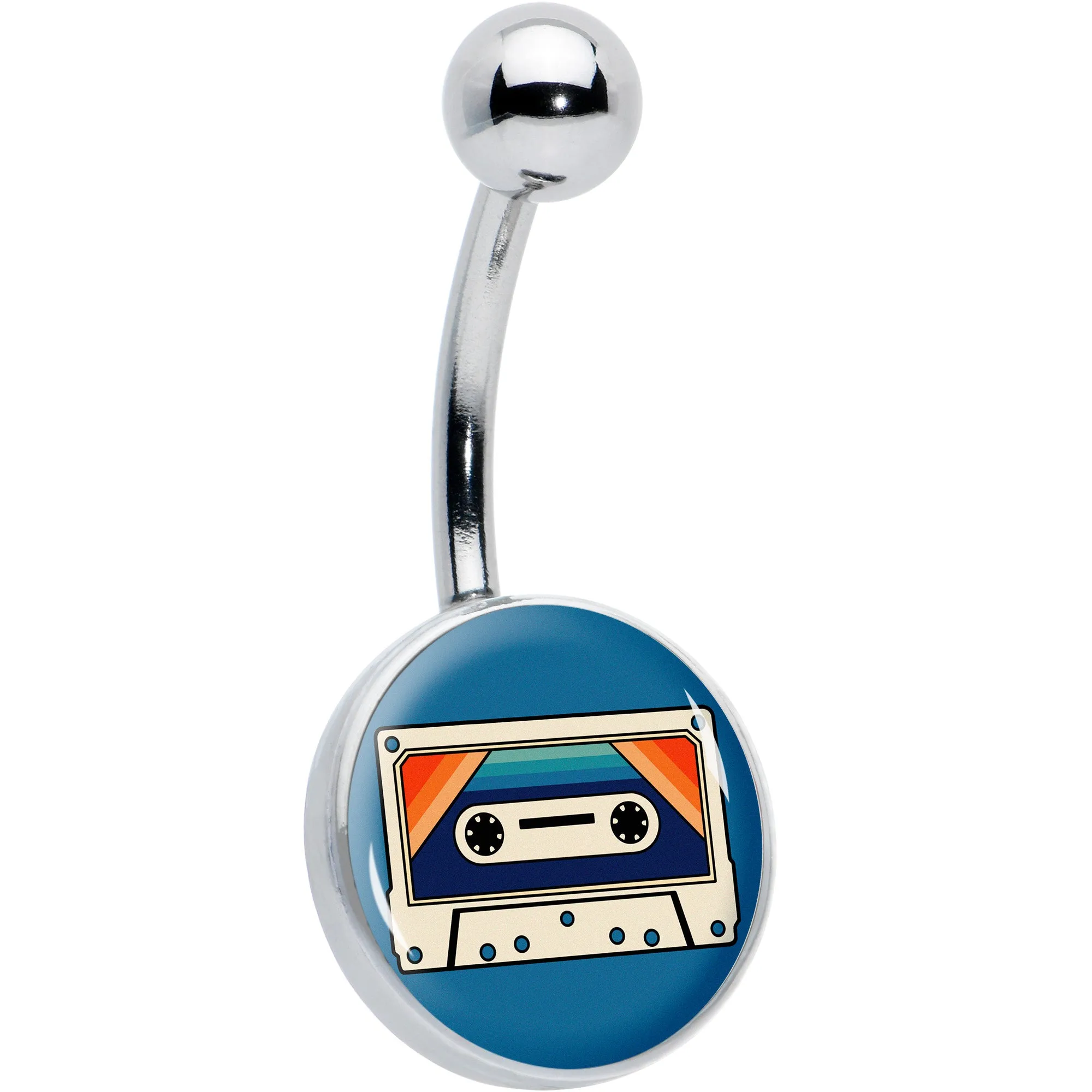 Retro Cassette Tape Belly Ring