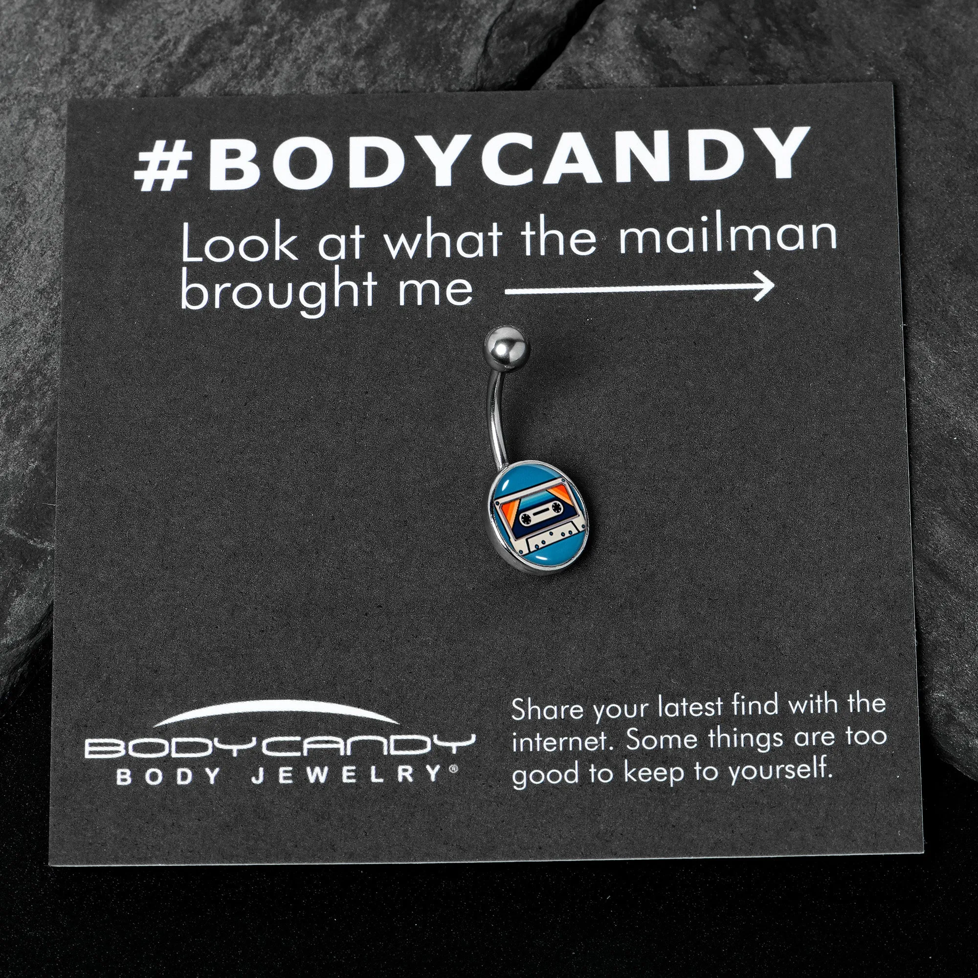 Retro Cassette Tape Belly Ring