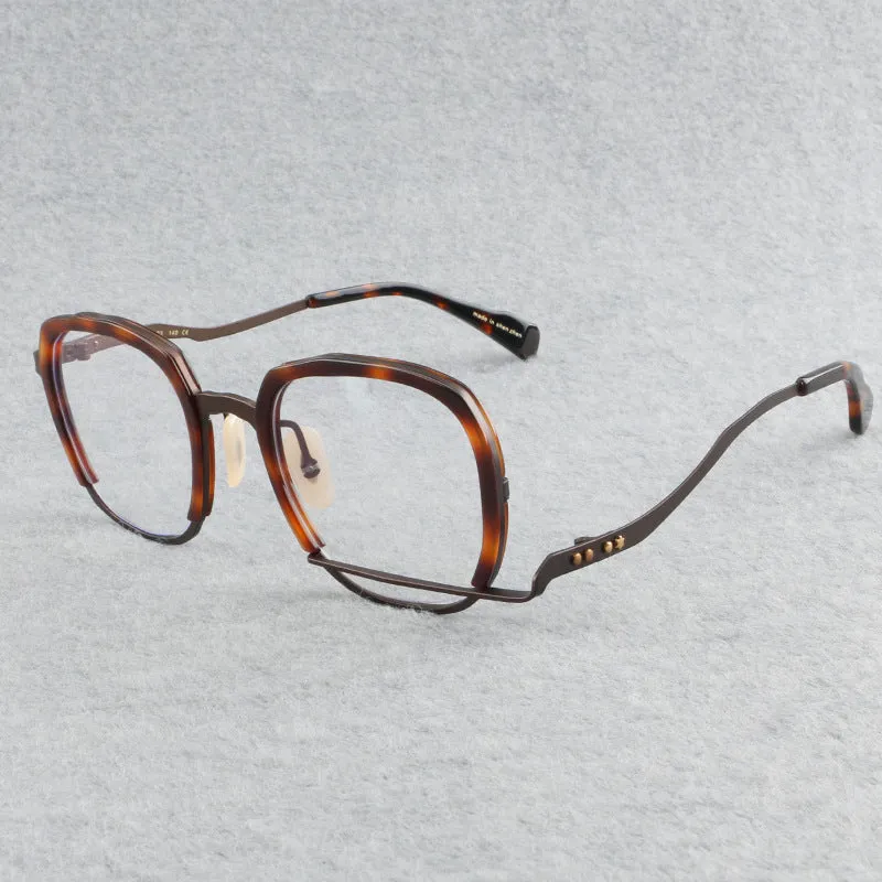 Retro pure titanium frame full frame ultra-light frame 0060
