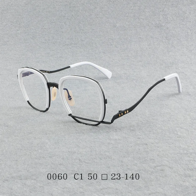 Retro pure titanium frame full frame ultra-light frame 0060