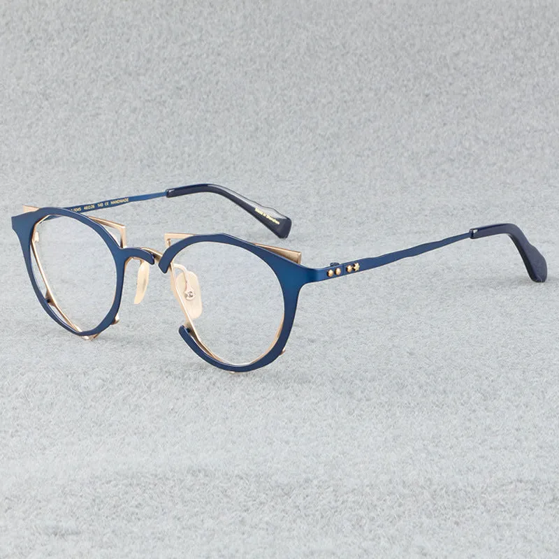 Retro pure titanium frames full frame ultra-light frames 0045