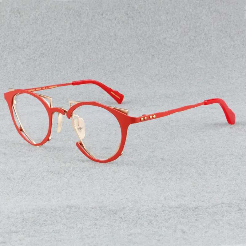 Retro pure titanium frames full frame ultra-light frames 0045