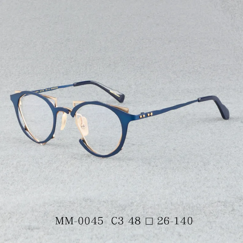Retro pure titanium frames full frame ultra-light frames 0045