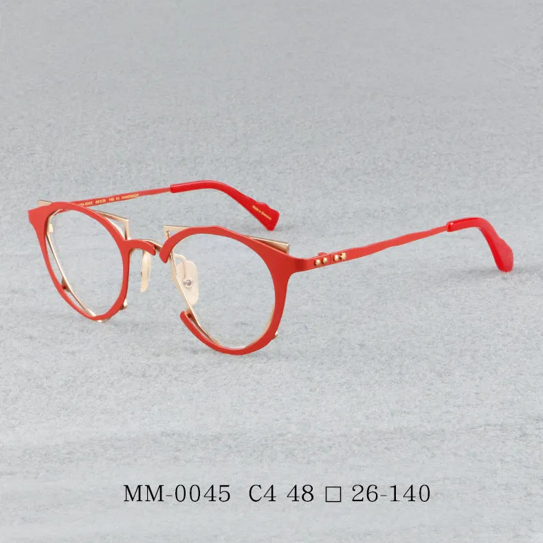 Retro pure titanium frames full frame ultra-light frames 0045