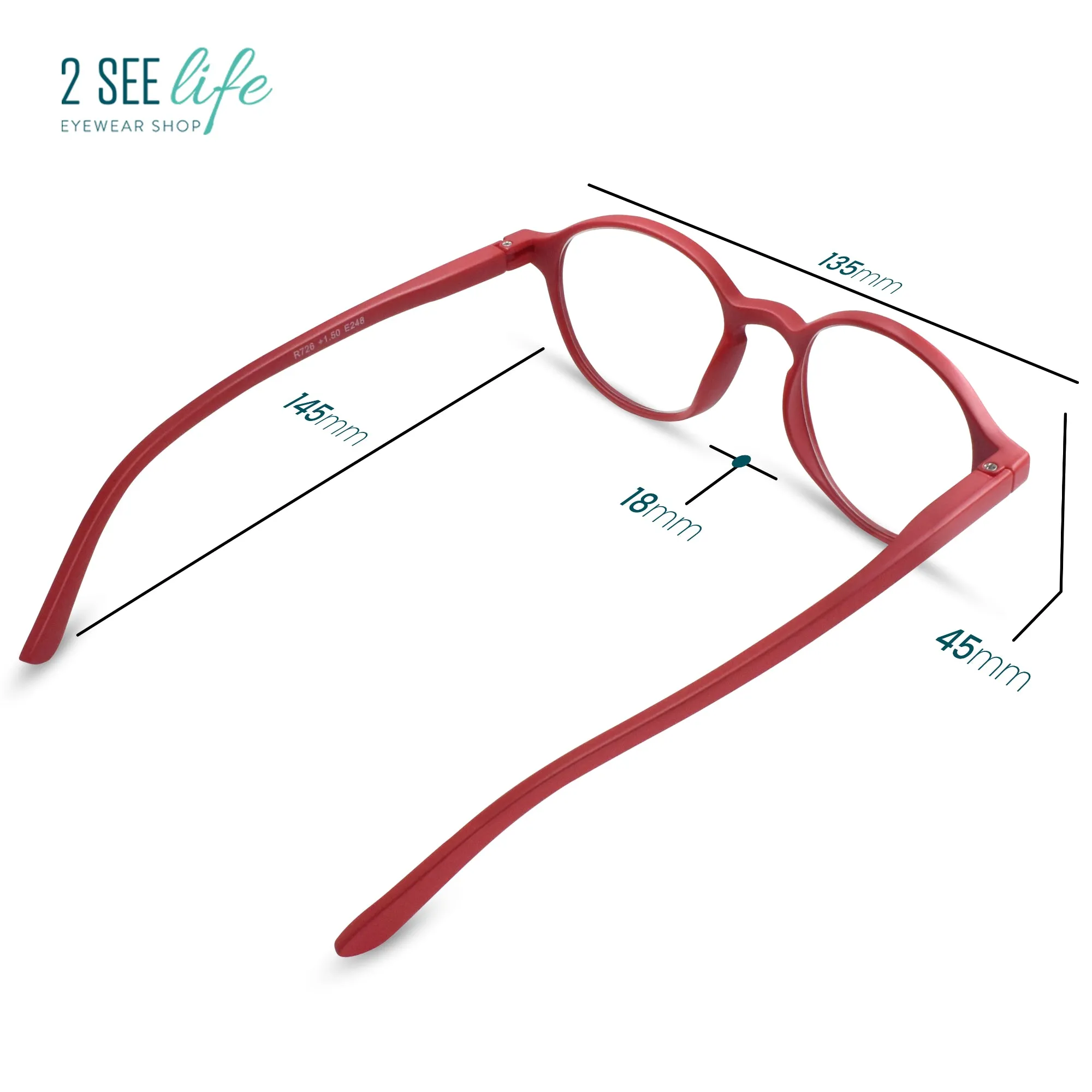 Retro Round Reading Glasses Men & Women Small Narrow Faces | R-726