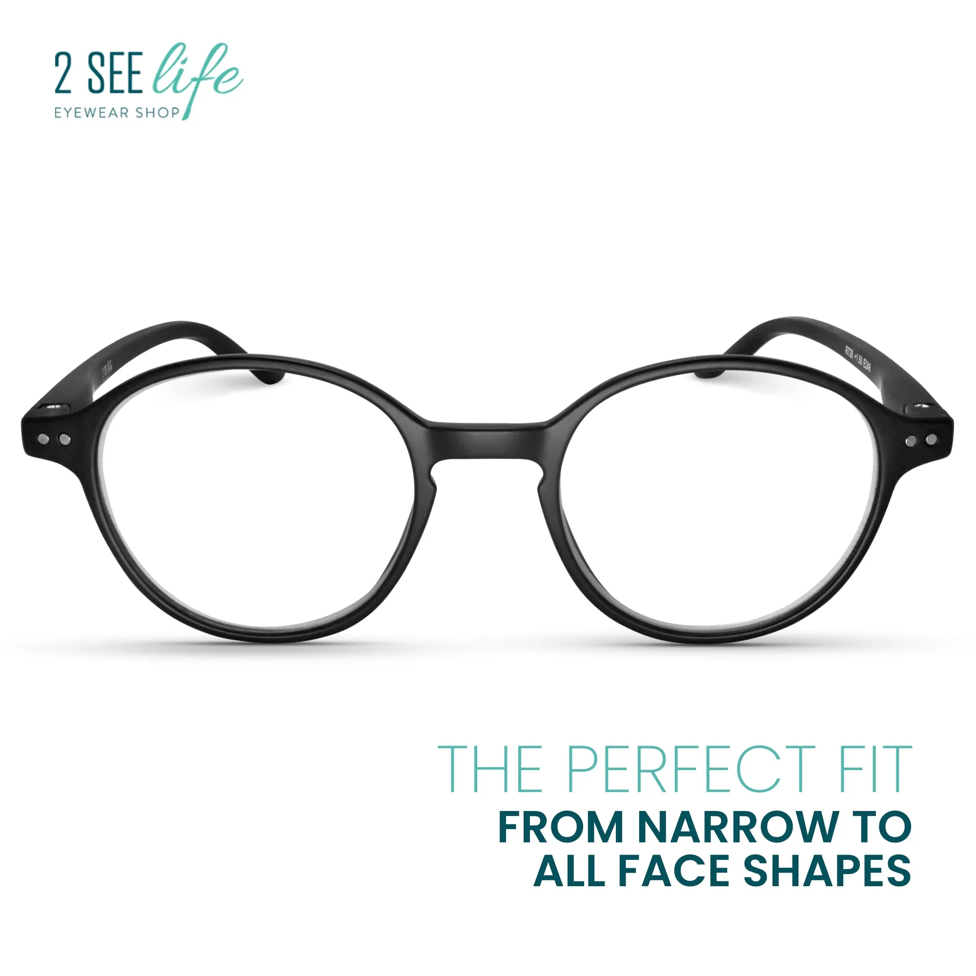 Retro Round Reading Glasses Men & Women Small Narrow Faces | R-726