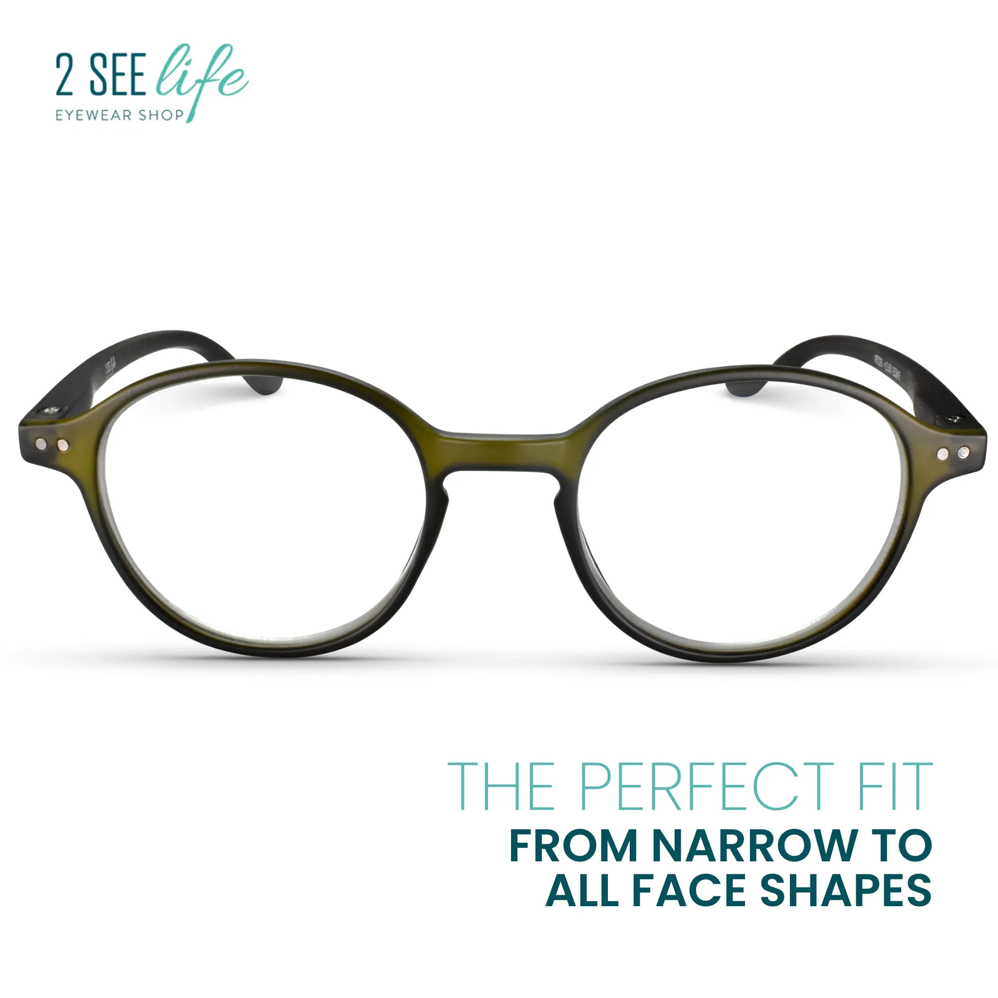 Retro Round Reading Glasses Men & Women Small Narrow Faces | R-726