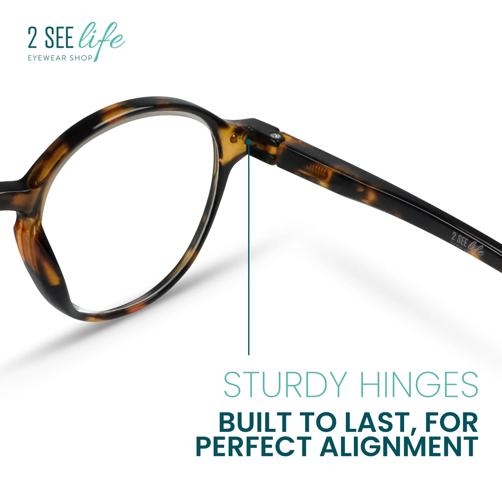 Retro Round Reading Glasses Men & Women Small Narrow Faces | R-726