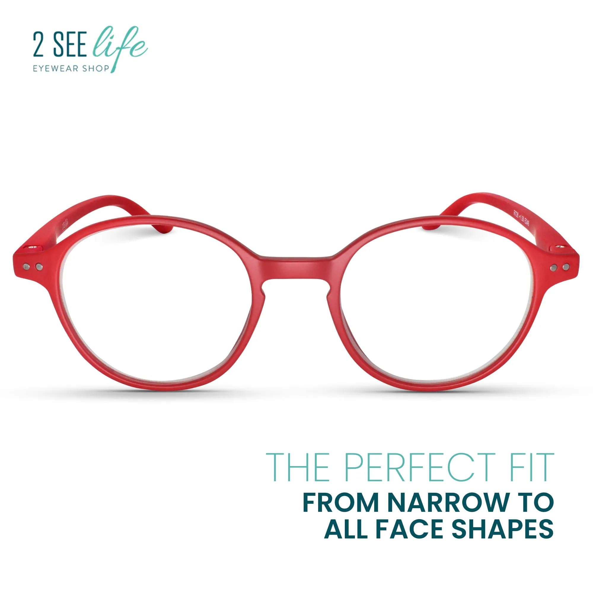Retro Round Reading Glasses Men & Women Small Narrow Faces | R-726