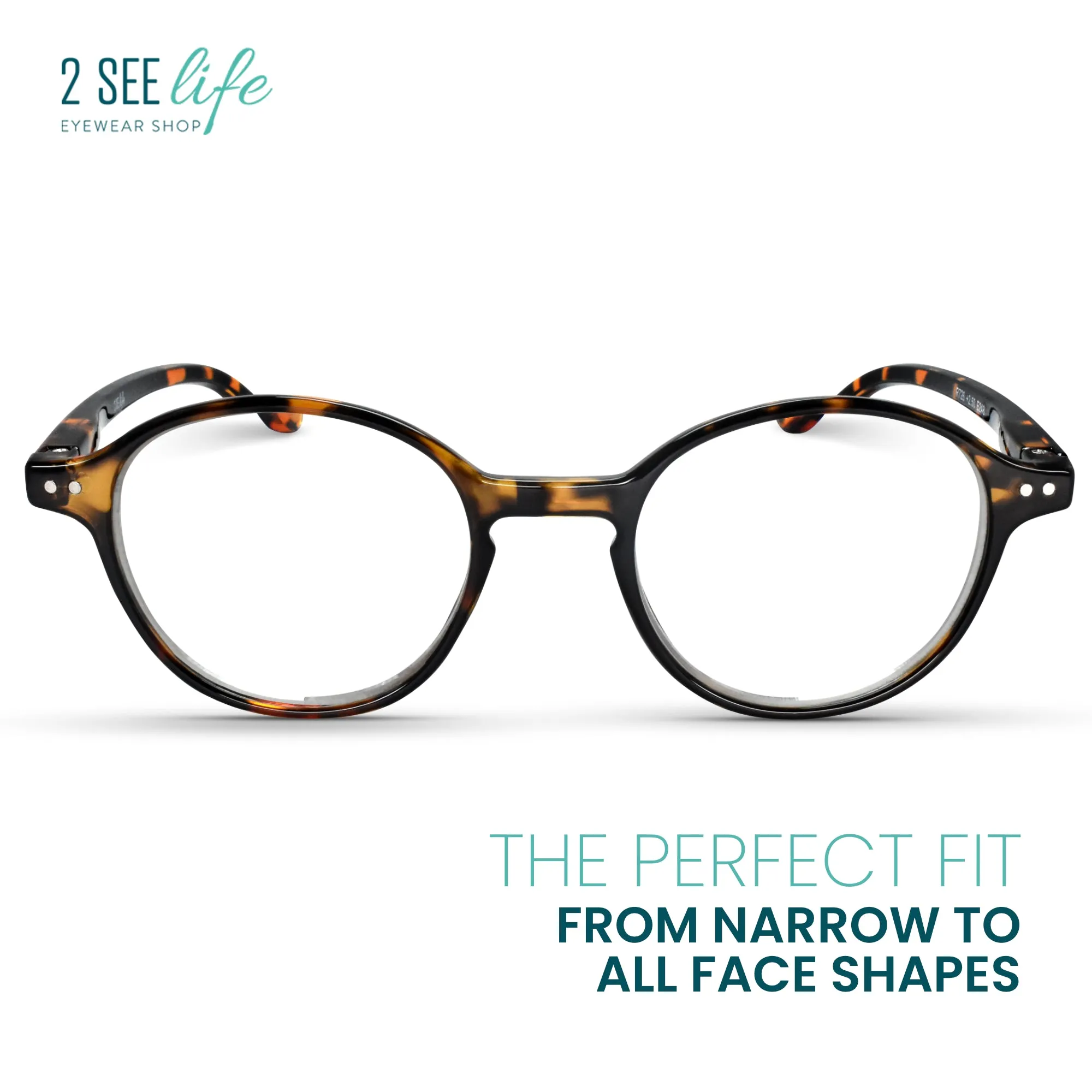 Retro Round Reading Glasses Men & Women Small Narrow Faces | R-726